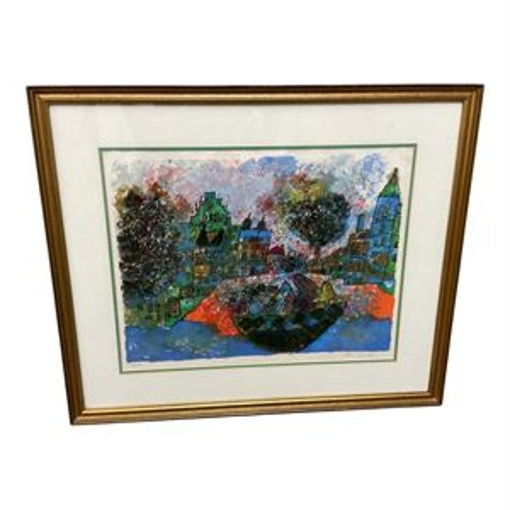 Teo Tobiasse Les Fruits de Bruges Signed Numbered 122/150 Lithograph Framed Art